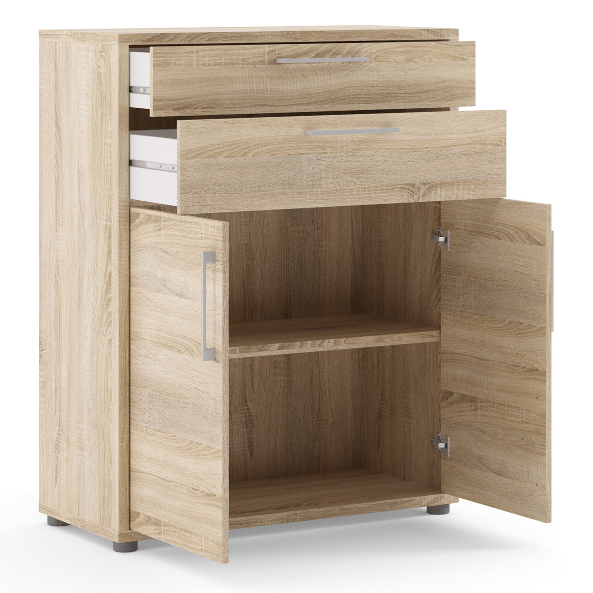 Wooden Sideboard With 2 Doors And 2 Drawers - Prima