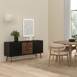 Wooden Sideboard With 2 Doors And 2 Drawers - Ry