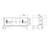 Wooden Sideboard With 2 Doors And 2 Drawers - Ry