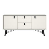 Wooden Sideboard With 2 Doors And 2 Drawers - Ry