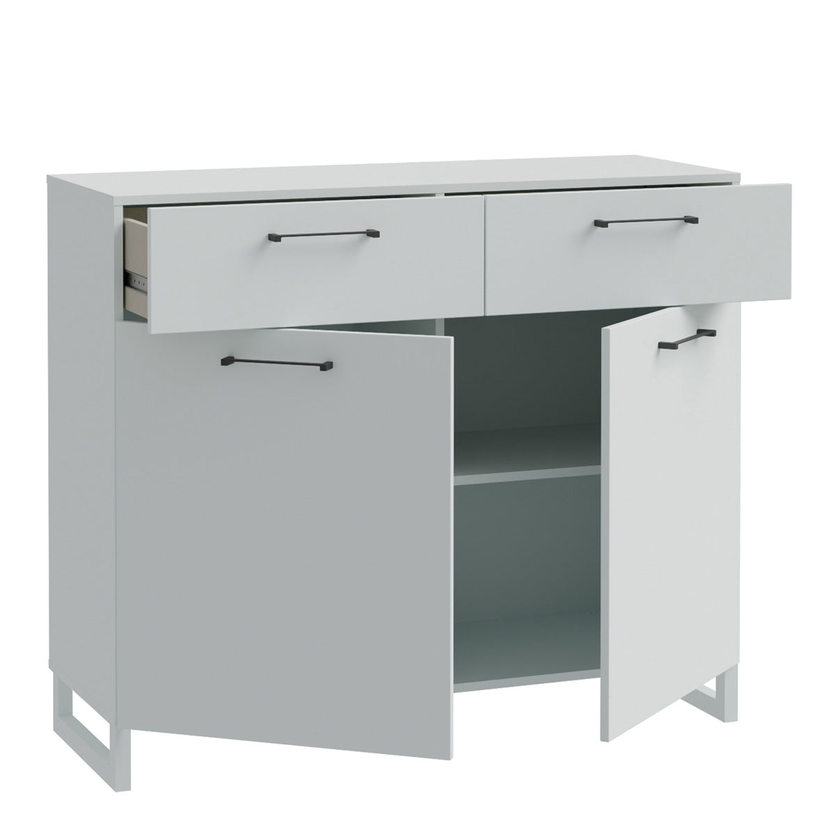 Wooden Sideboard With 2 Doors And 2 Drawers - Sali