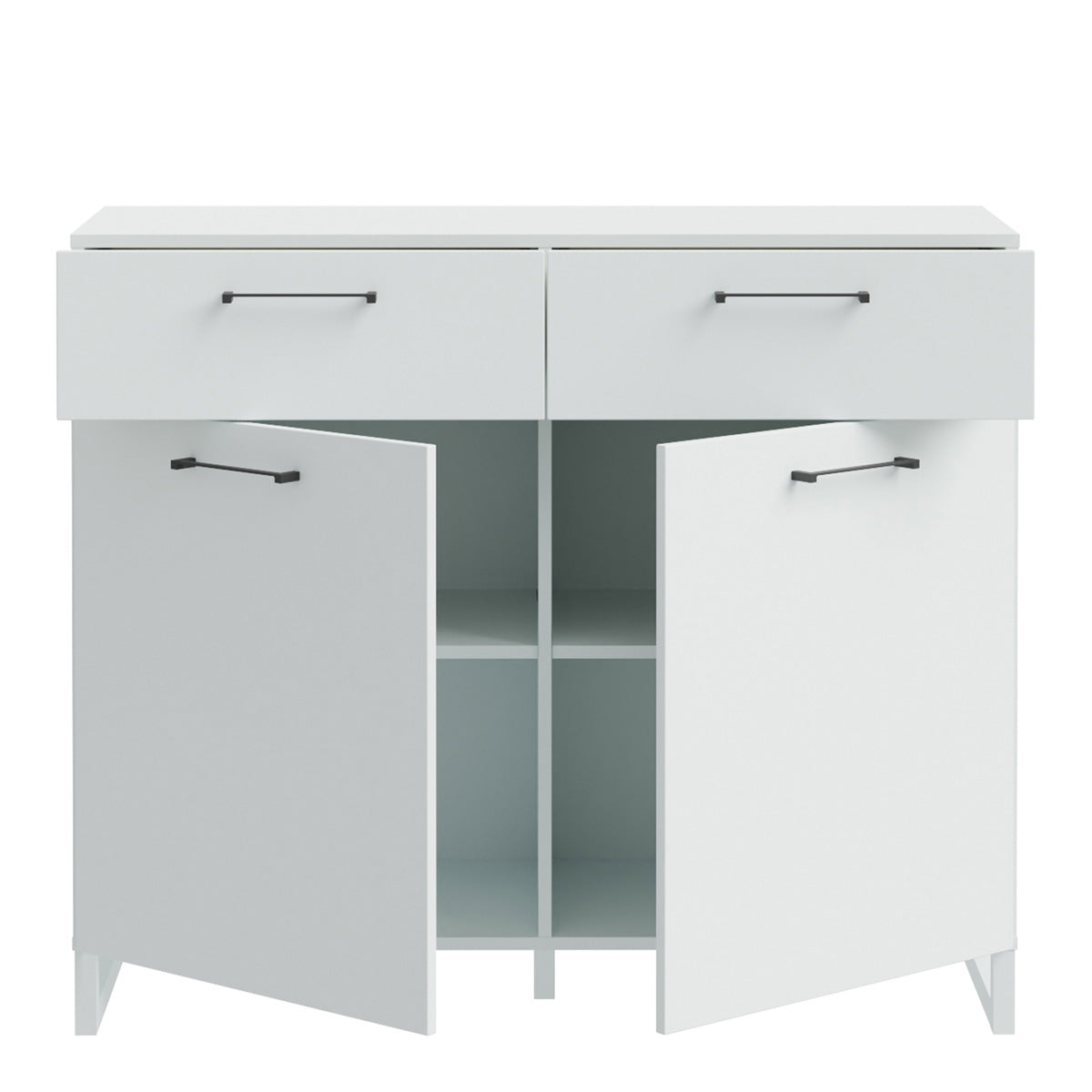 Wooden Sideboard With 2 Doors And 2 Drawers - Sali