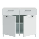 Wooden Sideboard With 2 Doors And 2 Drawers - Sali