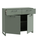 Wooden Sideboard With 2 Doors And 2 Drawers - Sali
