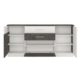 Wooden Sideboard With 2 Doors And 2 Drawers - Zingaro