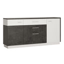 Wooden Sideboard With 2 Doors And 2 Drawers - Zingaro