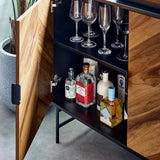 Wooden Sideboard With 2 Doors And 2 Shelves - Alvin