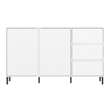 Wooden Sideboard With 2 Doors And 3 Drawers - Avenale