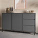 Wooden Sideboard 157.8cm Wide With 2 Doors And 3 Drawers - Avenale