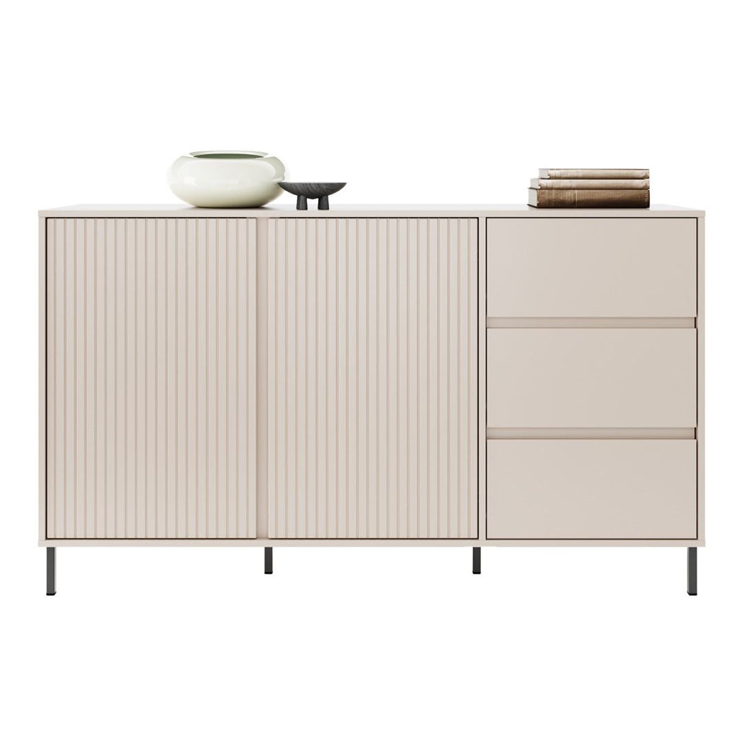 Wooden Sideboard With 2 Doors And 3 Drawers - Avenale
