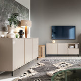 Wooden Sideboard With 2 Doors And 3 Drawers - Avenale