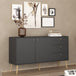 Wooden Sideboard 147.2cm Wide With 2 Doors And 3 Drawers - Cumbria