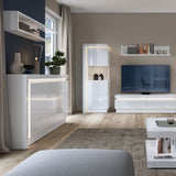 Wooden Sideboard With 2 Doors 3 Drawers And LED Lights - Lyon