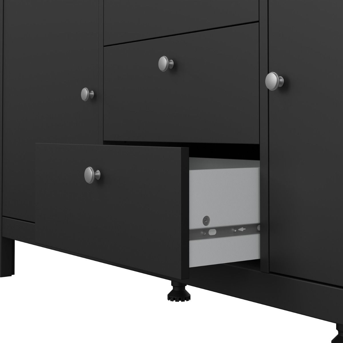 Wooden Sideboard With 2 Doors And 3 Drawers - Madrid