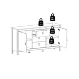 Wooden Sideboard With 2 Doors And 3 Drawers - Madrid