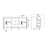 Wooden Sideboard With 2 Doors And 3 Drawers - Madrid