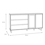 Wooden Sideboard With 2 Doors And 3 Drawers - Nikomedes