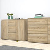 Wooden Sideboard With 2 Doors And 3 Drawers - Nova