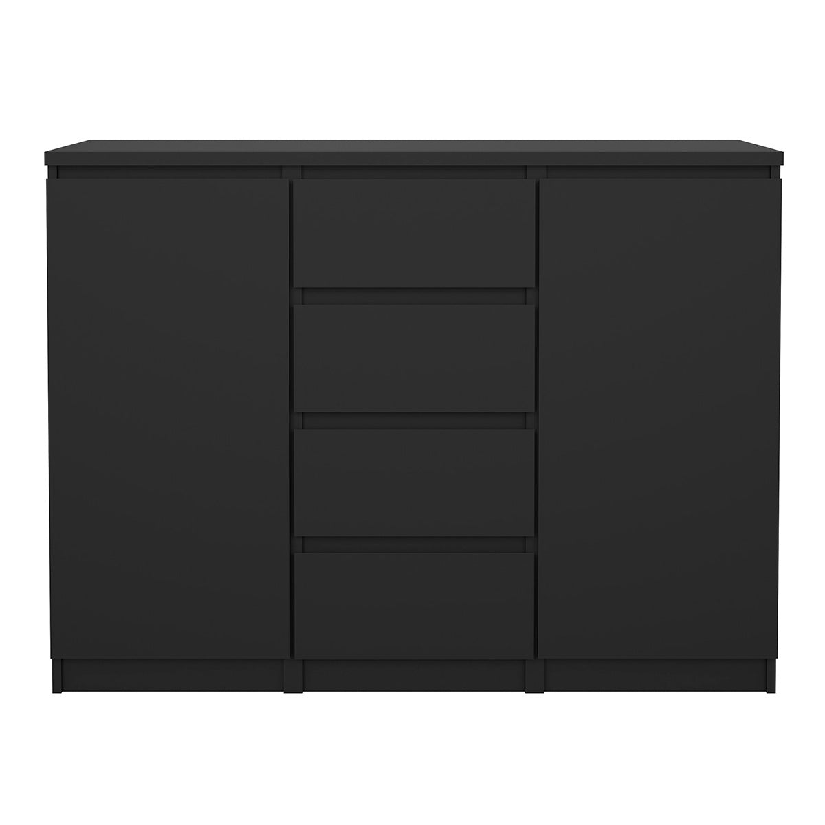 Wooden Sideboard With 2 Doors And 4 Drawers - Naia