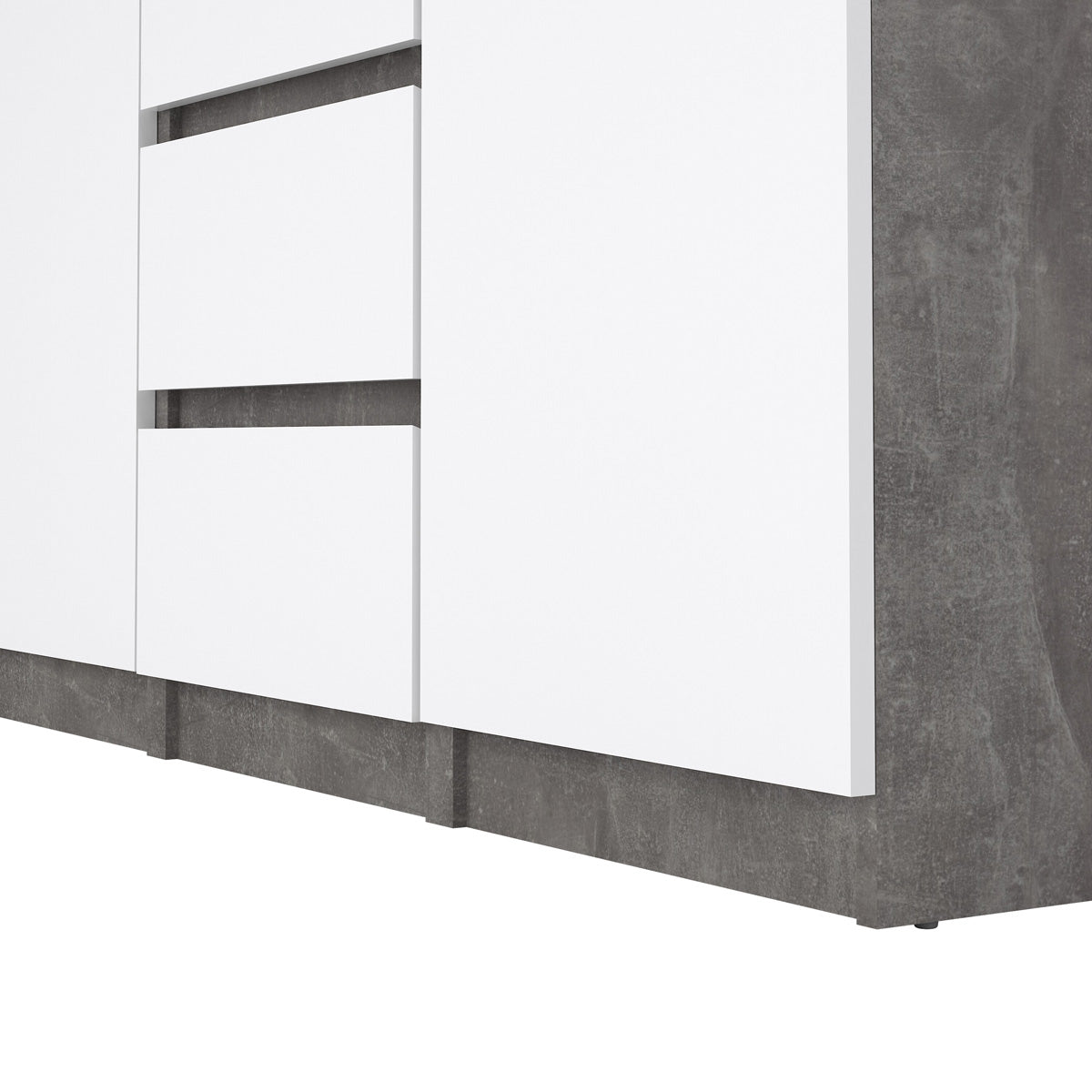 Wooden Sideboard With 2 Doors And 4 Drawers - Naia