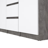 Wooden Sideboard With 2 Doors And 4 Drawers - Naia
