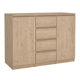 Wooden Sideboard With 2 Doors And 4 Drawers - Naia