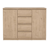 Wooden Sideboard With 2 Doors And 4 Drawers - Naia