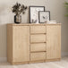 Wooden Sideboard 120.6cm Wide With 2 Doors And 4 Drawers - Naia