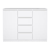 Wooden Sideboard With 2 Doors And 4 Drawers - Naia