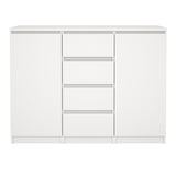 Wooden Sideboard With 2 Doors And 4 Drawers - Naia