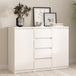 Wooden Sideboard 120.6cm Wide With 2 Doors And 4 Drawers - Naia