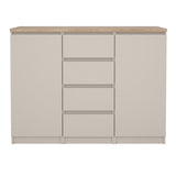 Wooden Sideboard With 2 Doors And 4 Drawers - Naia