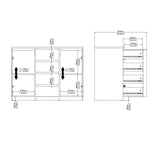 Wooden Sideboard With 2 Doors And 4 Drawers - Naia
