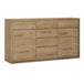 Wooden Sideboard 156cm Wide With 2 Doors And 6 Drawers - Shetland