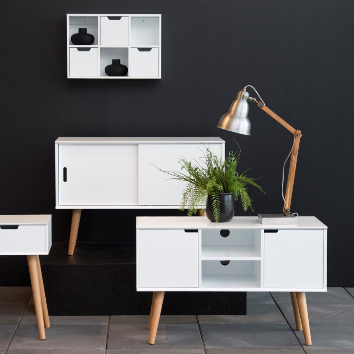 Wooden Sideboard With 2 Doors - Mitra