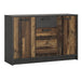 Wooden Sideboard 128cm Wide With 3 Doors And 1 Drawer - Brooklyn