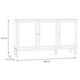 Wooden Sideboard With 3 Doors And 1 Drawer - Wensley