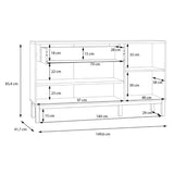 Wooden Sideboard With 3 Doors And 1 Drawer - Wensley