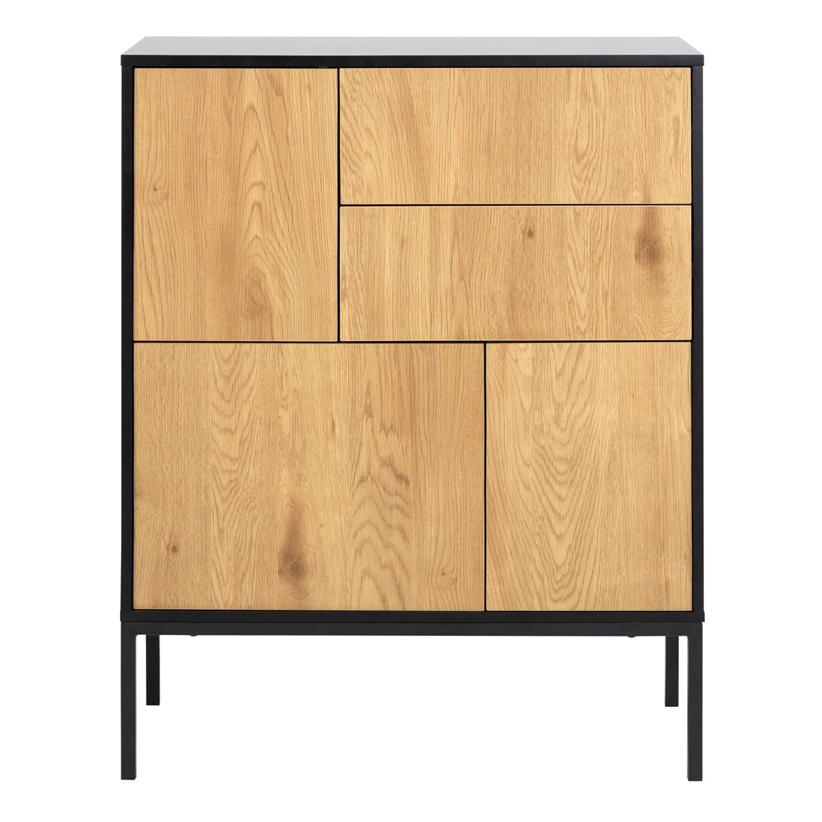 Wooden Sideboard With 3 Doors And 2 Drawers - Seaford