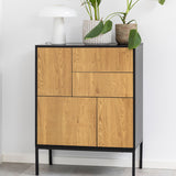 Wooden Sideboard With 3 Doors And 2 Drawers - Seaford