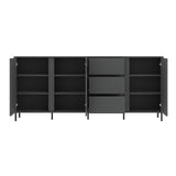 Wooden Sideboard With 3 Doors And 3 Drawers - Avenale