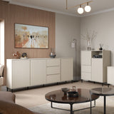 Wooden Sideboard With 3 Doors And 3 Drawers - Avenale