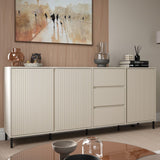 Wooden Sideboard With 3 Doors And 3 Drawers - Avenale