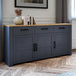 Wooden Sideboard 166cm Wide With 3 Doors And 3 Drawers - Bohol
