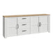 Wooden Sideboard 221cm Wide With 3 Doors And 3 Drawers - Bohol