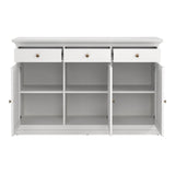Wooden Sideboard With 3 Doors And 3 Drawers - Paris