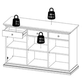 Wooden Sideboard With 3 Doors And 3 Drawers - Paris