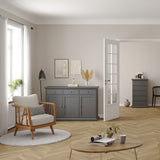 Wooden Sideboard With 3 Doors And 3 Drawers - Paris