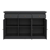 Wooden Sideboard With 3 Doors And 3 Drawers - Paris