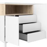 Wooden Sideboard With 3 Doors And 3 Drawers - Roomers